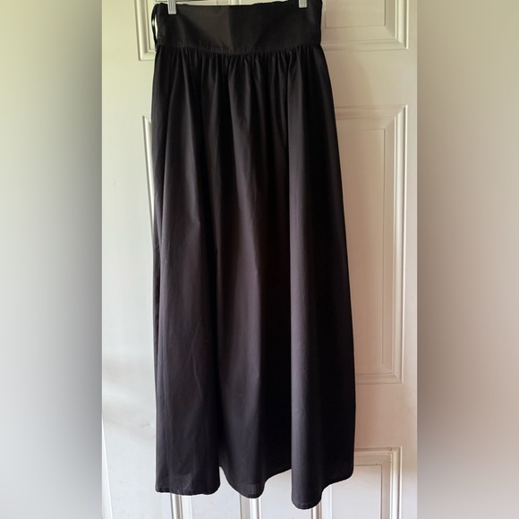 NWT Marcella NYC Raven Black Cotton Maxi Skirt W/Pockets - Picture 5 of 9